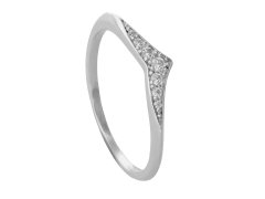 Soliter Prsten z&nbsp;bílého zlata se zirkony Chevron 229 001 00953 07 54 mm