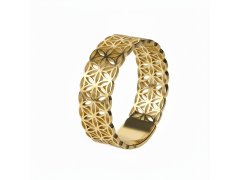 Soliter Prsten ze žlutého zlata Květ života 221 051 00702 00 58 mm