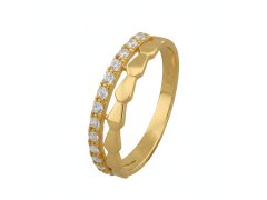 Soliter Půvabný prsten ze žlutého zlata se zirkony 229 001 00946 00 53 mm