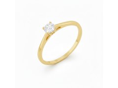 Soliter Půvabný zásnubní prsten ze žlutého zlata 226 001 01035 00 58 mm