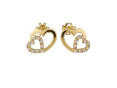 Soliter Srdíčkové náušnice ze žlutého zlata 239 001 01136 00