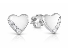 Soliter Stříbrné náušnice srdíčka s&nbsp;krystaly 436 001 00544 04