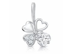 Soliter Stříbrný přívěsek čtyřlístek 446 001 00349 04 - čirý