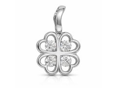 Soliter Stříbrný přívěsek Čtyřlístek s&nbsp;krystaly 446 001 00209 04