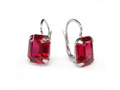 Soliter Třpytivé náušnice s&nbsp;červeným krystalem 438 001 01771 0400770