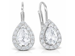 Soliter Třpytivé náušnice z&nbsp;bílého zlata s&nbsp;čirými krystaly 239 001 00831 07