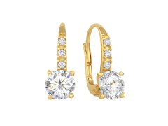 Soliter Třpytivé pozlacené náušnice s&nbsp;krystaly 436 001 00480 05