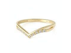 Soliter Zásnubní prsten ze žlutého zlata se zirkony 229 001 00886 00 61 mm