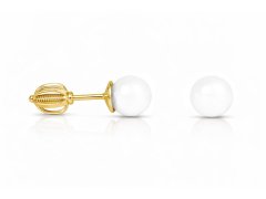 Soliter Zlaté dámské náušnice s&nbsp;perlou 235 001 00403