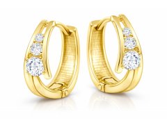 Soliter Zlaté náušnice kroužky se zirkony 239 001 00800