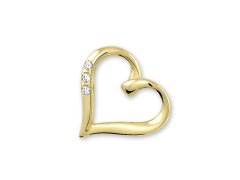 Soliter Zlatý přívěsek srdce s&nbsp;krystaly 249 001 00354