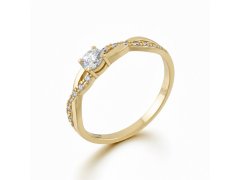 Soliter Zlatý zásnubní prsten se zirkony 229 001 00885 00 59 mm