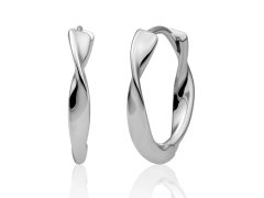 Sparkling Jewels Kroucené stříbrné náušnice EAS28