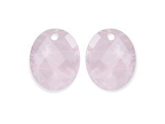 Sparkling Jewels Oválné přívěsky na náušnice z růženínu EAGEM13-RO