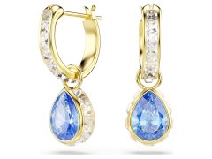 Swarovski Blyštivé pozlacené náušnice 2v1 Chroma 5757815
