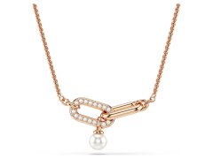 Swarovski Elegantní bronzový náhrdelník s krystaly Constella 5728589