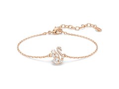 Swarovski Elegantní pozlacený náramek se zirkony Swan 5738202