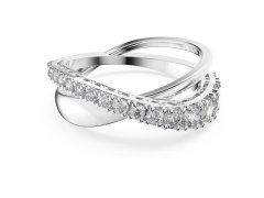 Swarovski Elegantní propletený prsten se zirkony Hyperbola 5714956 50 mm