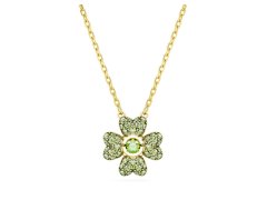 Swarovski Krásný pozlacený náhrdelník Čtyřlístek s krystaly Idyllia 5671144