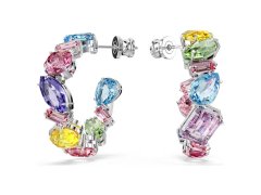 Swarovski Kruhové náušnice s barevnými krystaly Gema 5692412