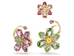 Swarovski Luxusní pozlacená sada asymetrických náušnic Idyllia 5709026