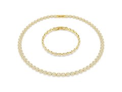 Swarovski Luxusní pozlacená sada šperků s krystaly Angelic 5720506 (náramek, náhrdelník)