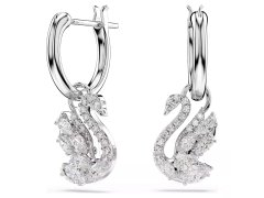 Swarovski Nádherné visací náušnice 2v1 Swan 5759942