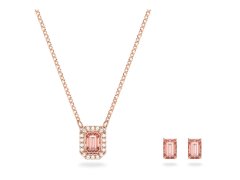 Swarovski Okouzlující bronzová sada šperků s krystaly Millenia 5620548 (náušnice, náhrdelník)