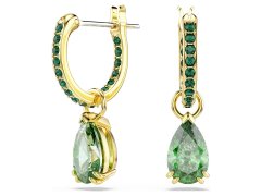 Swarovski Blyštivé pozlacené náušnice 2v1 Attract 5723564