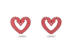 Swarovski Okouzlující pozlacené náušnice Srdce Una 5649005