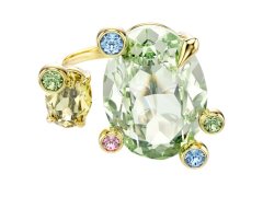Swarovski Otevřený prsten s&nbsp;barevnými Swarovski krystaly Gema 5721685 52 mm