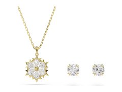 Swarovski Pozlacená sada šperků Sněhové vločky Magic 5758002 (náhrdelník, náušnice)