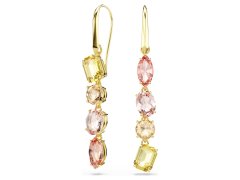 Swarovski Pozlacené asymetrické náušnice s&nbsp;krystaly Gema 5737454