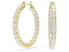 Swarovski Pozlacené kruhové náušnice se zirkony Matrix 5750620