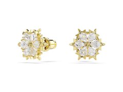 Swarovski Pozlacené náušnice Sněhové vločky Magic 5757816