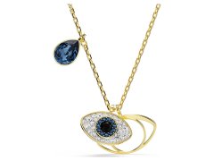 Swarovski Pozlacený náhrdelník Evil Eye Symbolica 5692178 (řetízek, přívěsky)