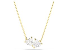 Swarovski Pozlacený náhrdelník se třpytivými srdíčky Mesmera 5733475