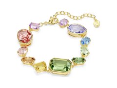 Swarovski Pozlacený náramek s&nbsp;barevnými Swarovski krystaly Gema 5737453