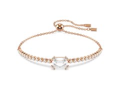 Swarovski Pozlacený náramek s čirým zirkonem Tennis Matrix 5730706