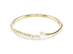 Swarovski Pozlacený pevný náramek se Swarovski zirkony Mesmera 5761639 15,8 cm