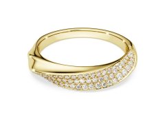Swarovski Pozlacený prsten s čirými zirkony Classica 5746018 50 mm
