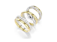 Swarovski Sada bicolor prstenů se zirkony Hyperbola 5740411 (3x prsten) 52 mm