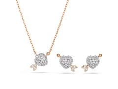 Swarovski Sada pozlacených šperků s&nbsp;krystaly Idyllia 5745580 (náušnice, náhrdelník)