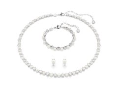 Swarovski Sada šperků s&nbsp;perlami a&nbsp;zirkony Matrix 5742040 (náhrdelník, náramek, náušnice)