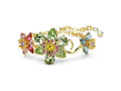 Swarovski Úchvatný pevný náramek s květinou Idyllia 5717156