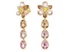 Swarovski Visací pozlacené náušnice Květiny Idyllia 5732381