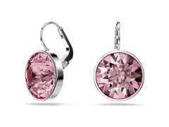 Swarovski Výrazné náušnice s růžovým krystalem Bella 5724290