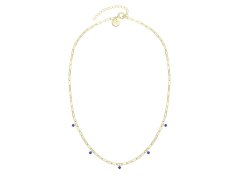 Tamaris Luxusní pozlacený náhrdelník s modrými zirkony TJ-0540-N-45