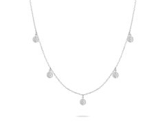 Tamaris Originální ocelový náhrdelník s přívěsky Coins TJ-0447-N-45