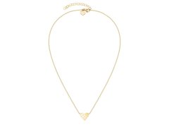 Tamaris Romantický pozlacený náhrdelník Logomania Heart TJ-0526-N-45